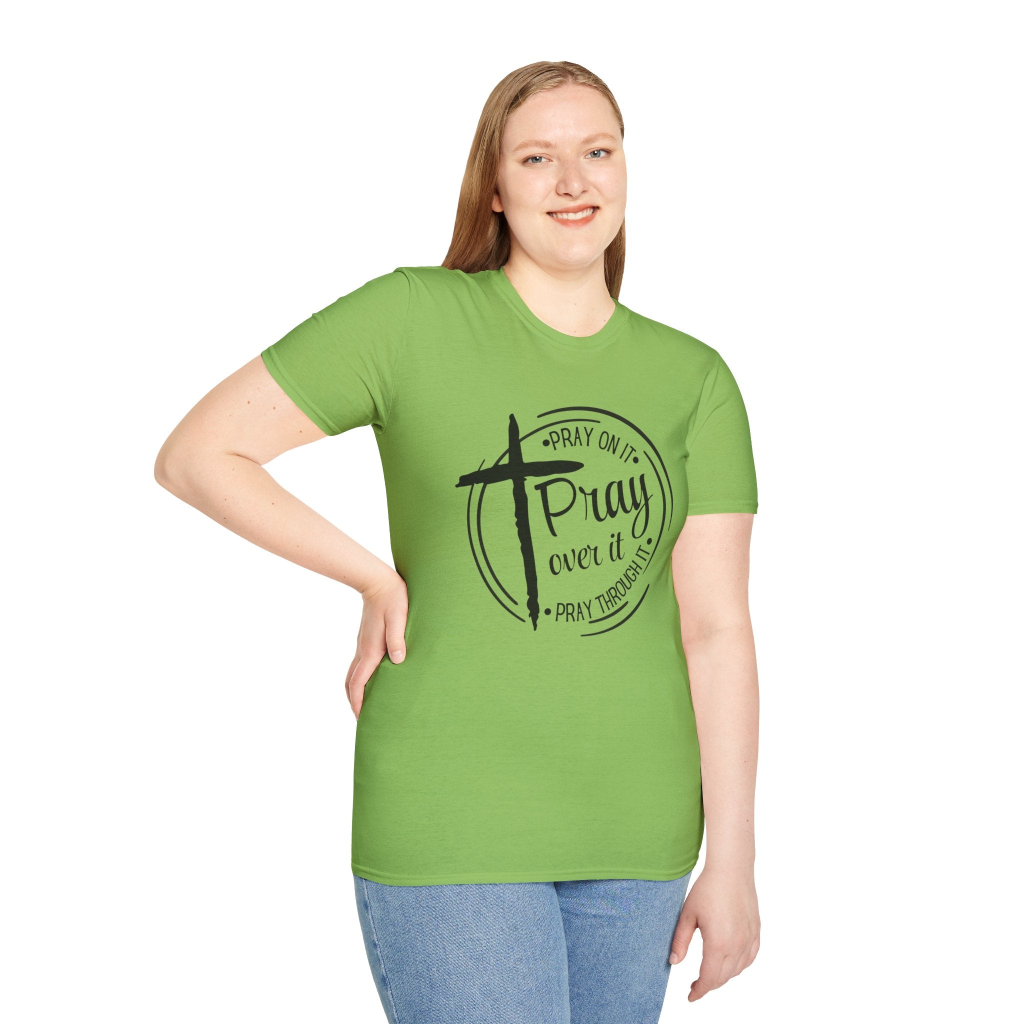 Pray Over It Christian T-Shirt — Cross Faith Prayer Tee