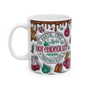 Holiday Hot Chocolate Mug – Cute Candy Cane & Gingerbread Christmas Ceramic Cup (11oz/15oz)