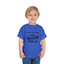 Happy Birthday Jesus Christian Christmas Shirt for Toddlers Short Sleeve Tee Christian Toddler Christmas Shirt