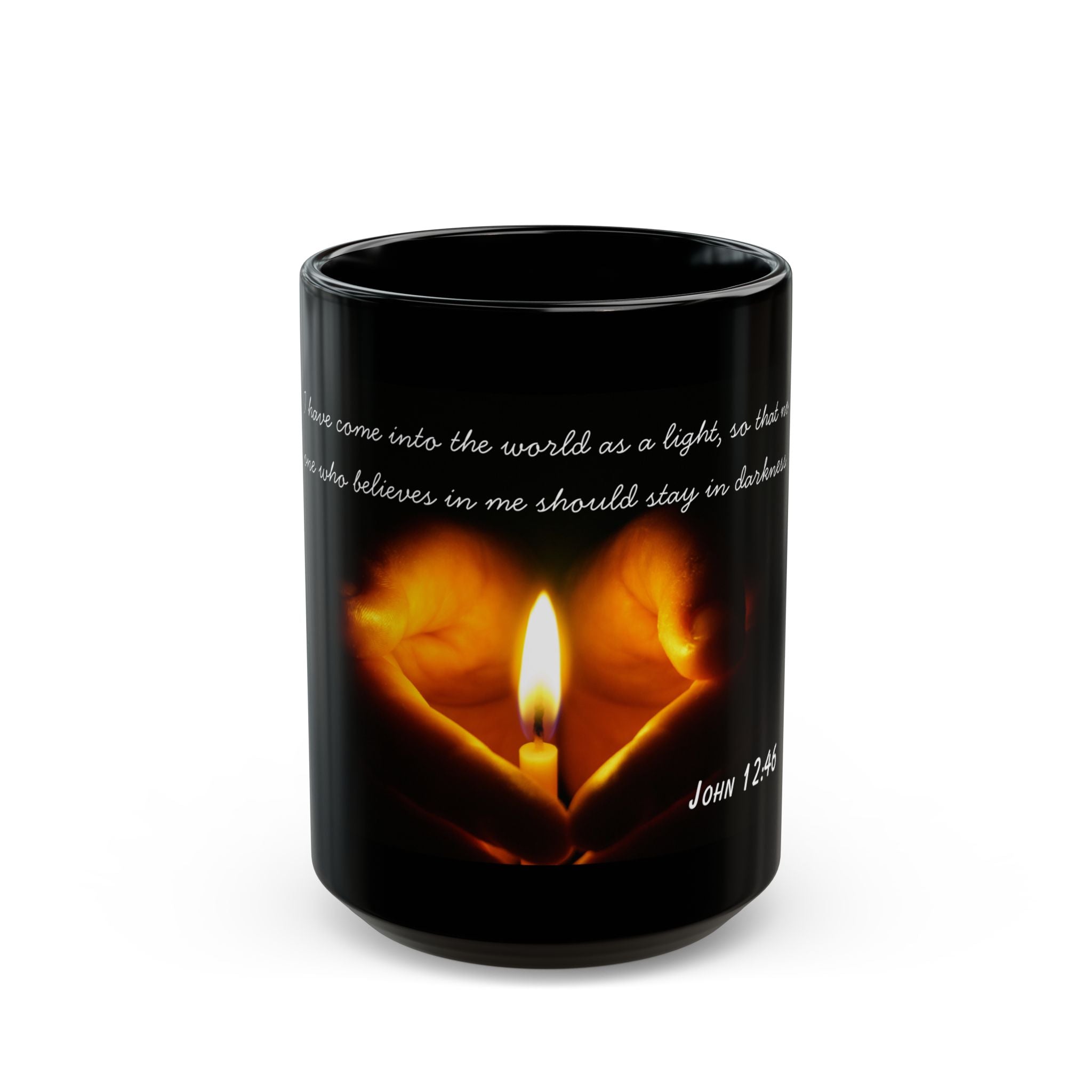 Christian Coffee Mug - John 12:46 - Faith Gifts for Women Men