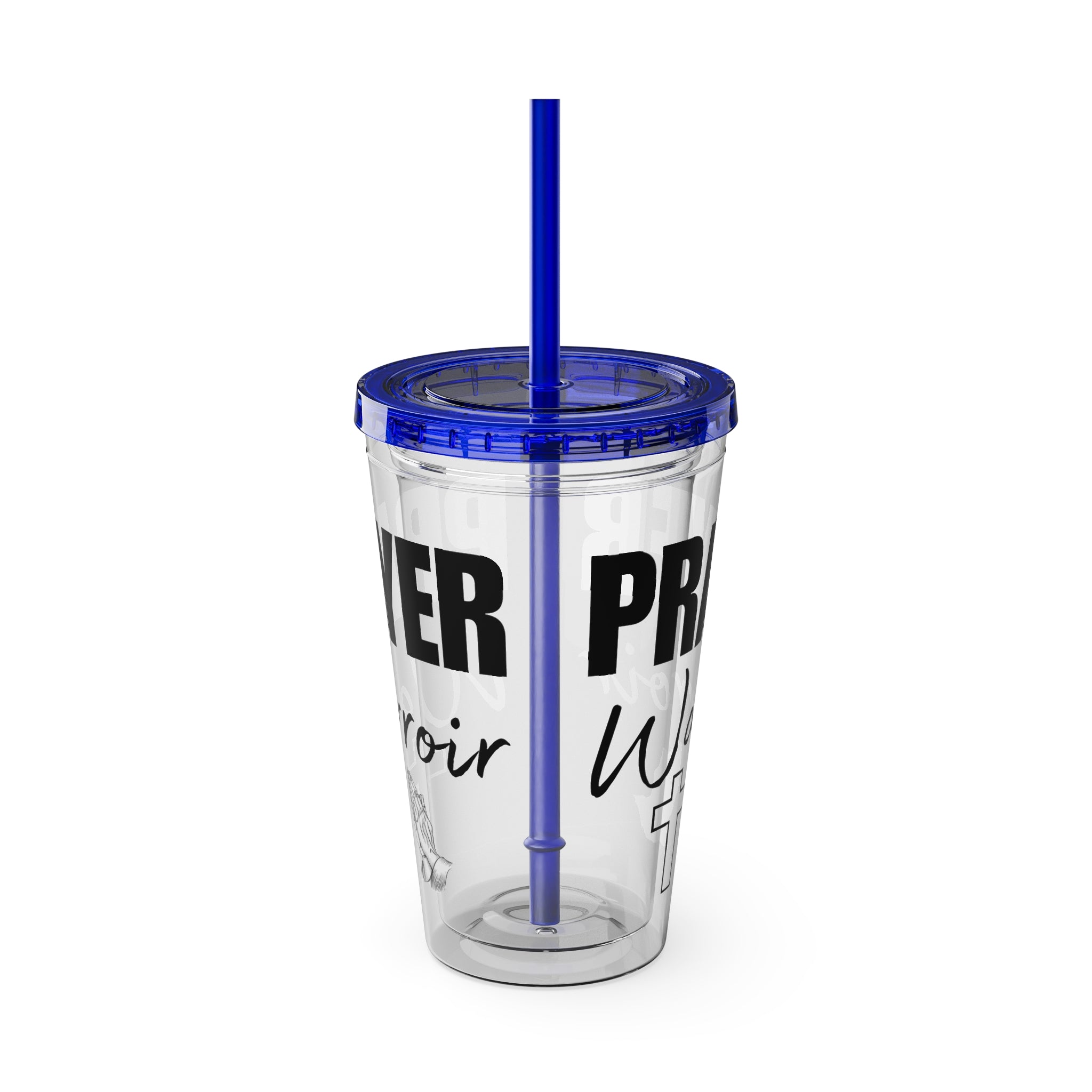 Prayer Warrior Water Tumbler - Christian Gifts for Women Men - Faith Based Gifts