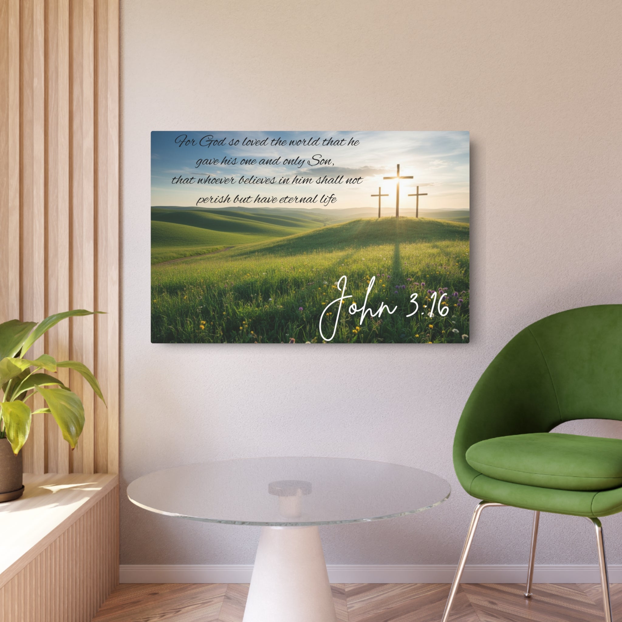 John 3:16 Faith Wall Art - Metal - Inspirational Wall Art Christian Gifts for Women Men