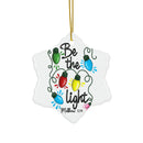Ceramic Ornament — "Be The Light" Nativity Christmas Tree Decoration