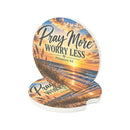 Pray More Worry Less – Beach Sunrise Christian Car Coaster