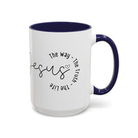 Jesus Coffee Mug – Script Faith Mug with “Jesus: The Way • The Truth • The Life” – Inspirational Religious Gift