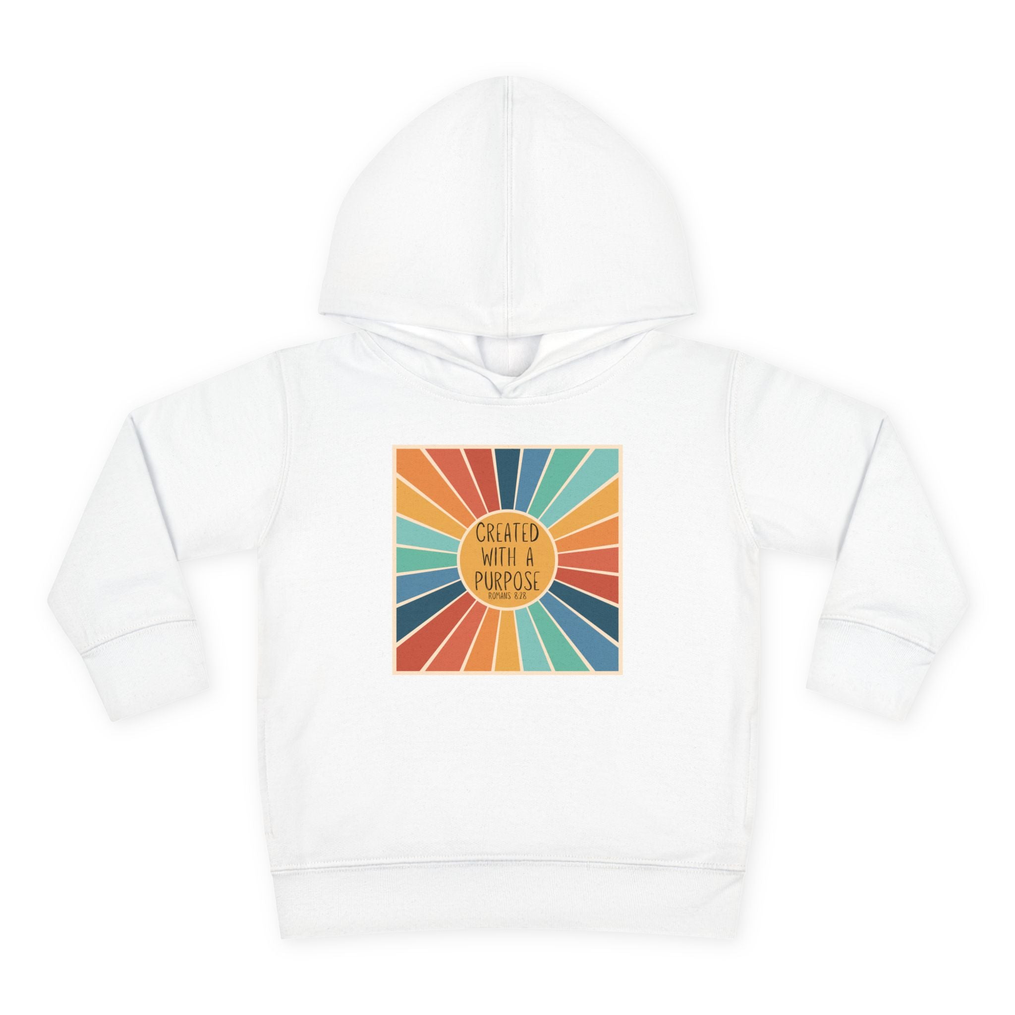 Toddler Hoodie — "Created With A Purpose" Retro Sunburst Pullover