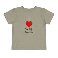 I Heart My Big Brother Short Sleeve Tee Christmas Shirt for Family