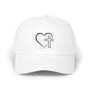 Christian Heart & Cross Hat — Embroidered Faith Baseball Hat