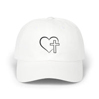 Christian Heart & Cross Hat — Embroidered Faith Baseball Hat