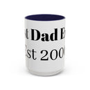 Best Dad Ever Est. 2000 Accent Coffee Mug – Personalized Gift for Dad