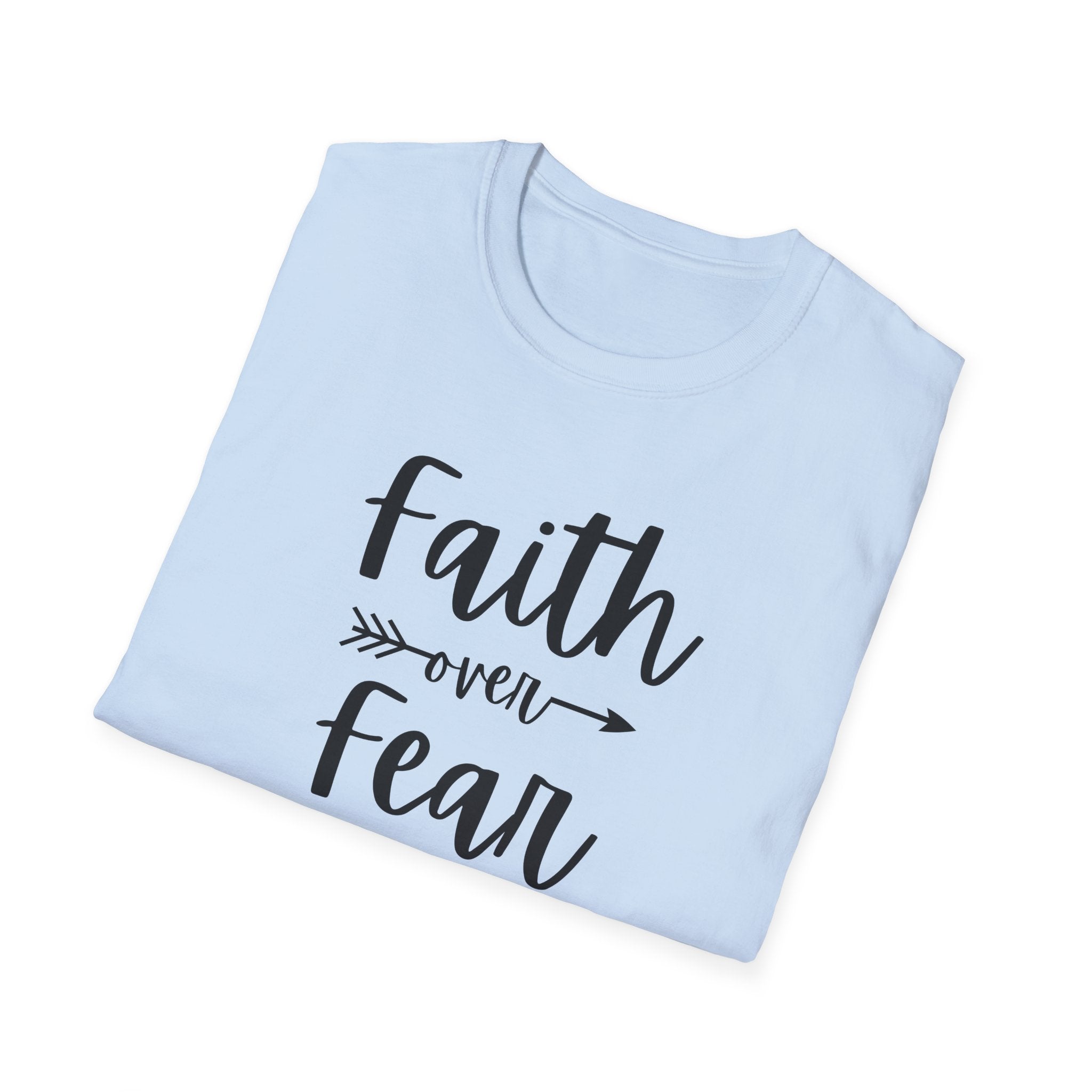 Faith Over Fear Unisex Softstyle T-Shirt | Christian Shirts for Women Men - Faith Based Gifts