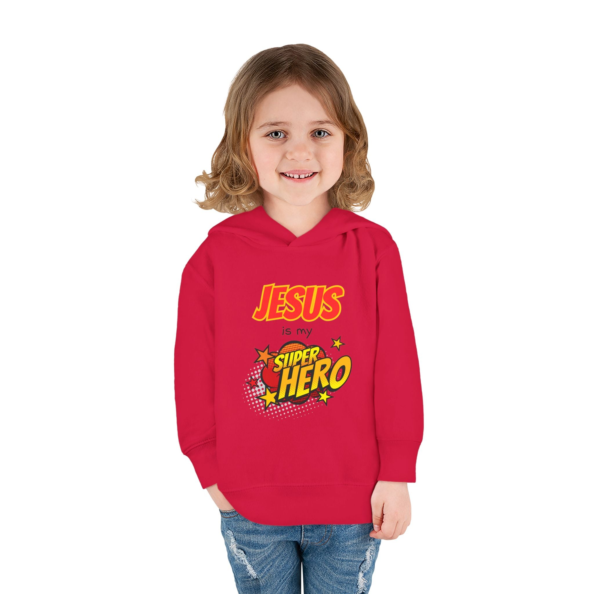 Jesus Is My Superhero Toddler Hoodie – Christian Kids Pullover