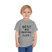 Best Big Brother Ever Toddler Tee, Cute Kids Shirt, Sibling Gift, Birthday Gift for Toddlers, Family Matching Tee, Baby Shower Present