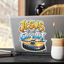 Jesus Is My Copilot – Mountain Sunset Christian Vinyl Sticker