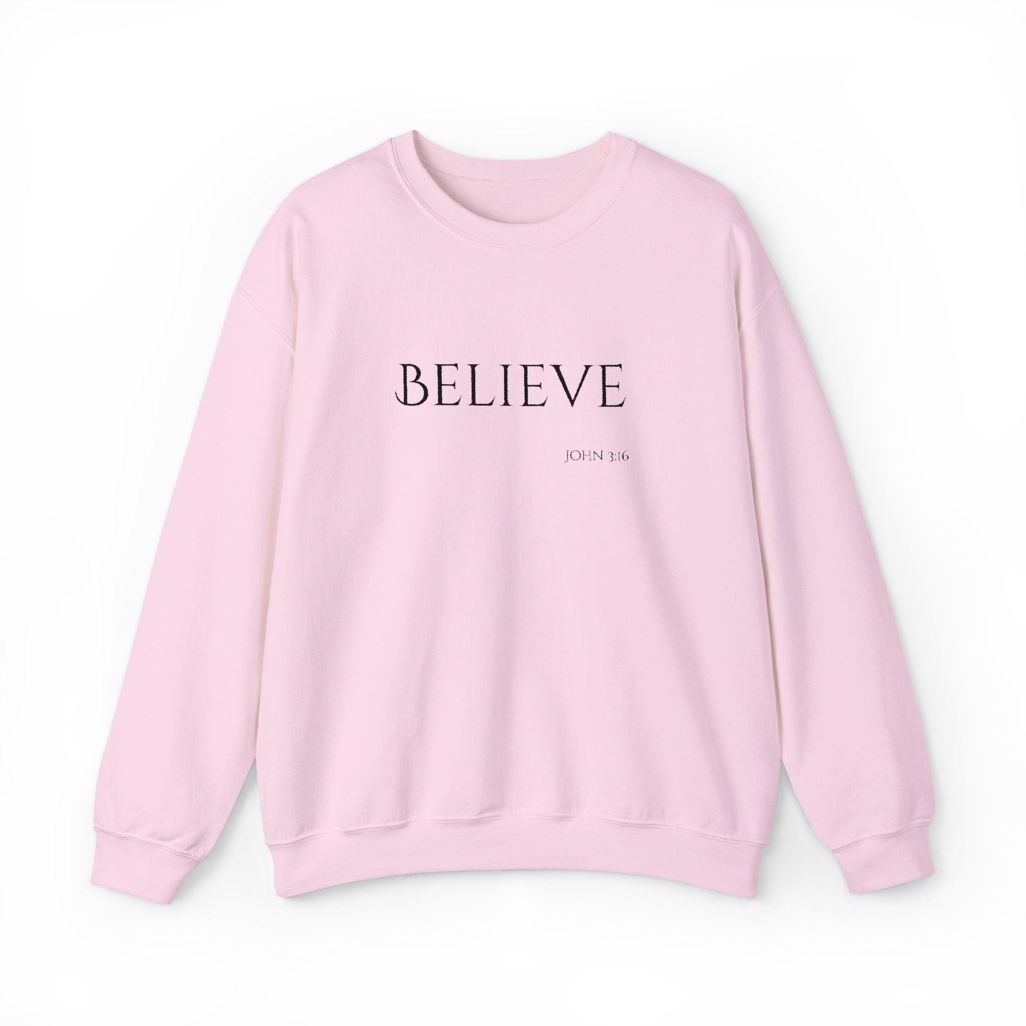 Embroidered Believe John 3:16 Unisex Heavy Blend Crewneck Sweatshirt