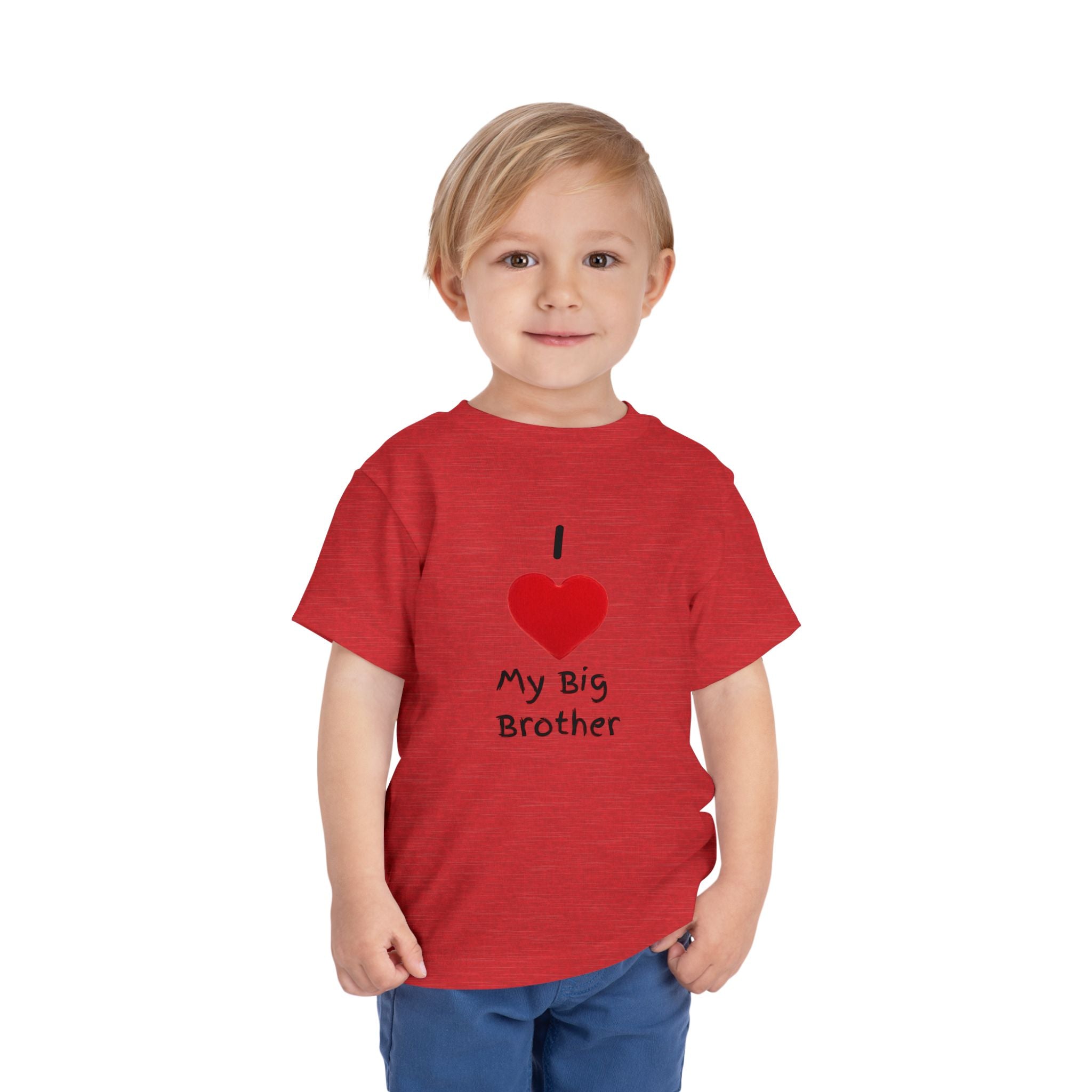 I Heart My Big Brother Short Sleeve Tee Christmas Shirt for Family