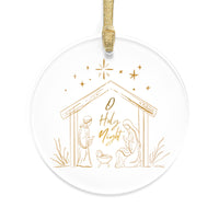 Nativity Acrylic Ornament — “O Holy Night” Christmas Tree Decoration