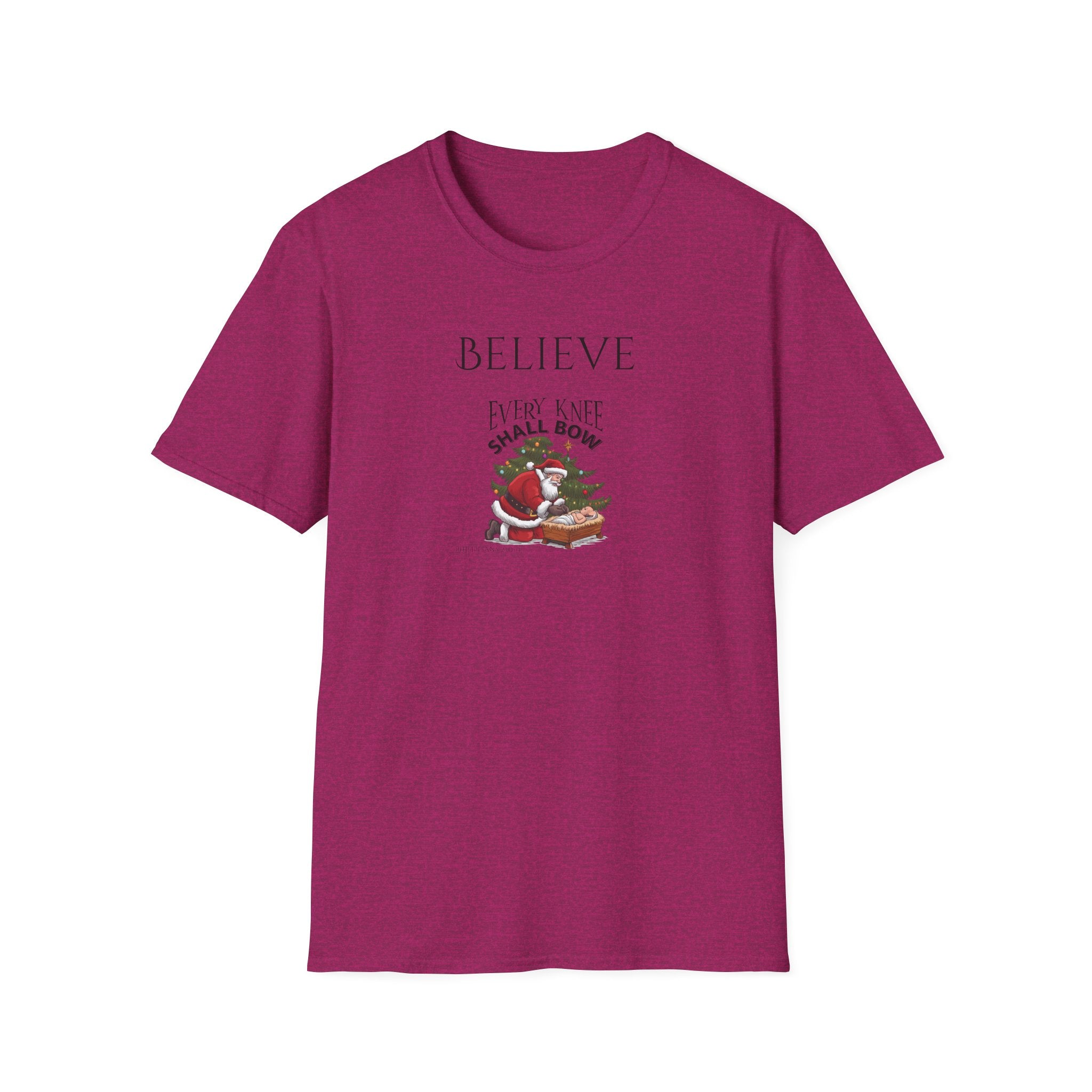 Believe Every Knee Shall Bow Christian Shirt for Women Men Shirts for Christians