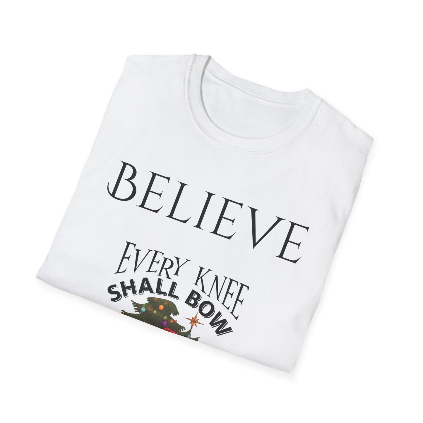 Believe Every Knee Shall Bow Christian Shirt for Women Men Shirts for Christians