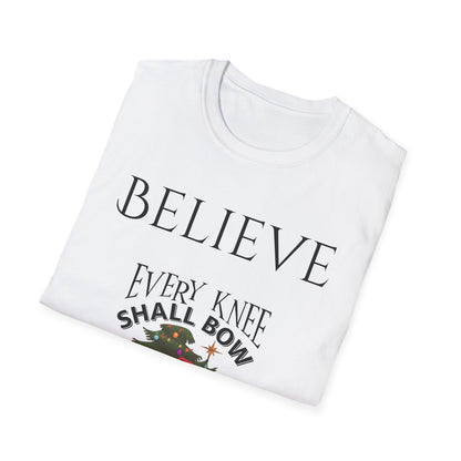 Believe Every Knee Shall Bow Christian Shirt for Women Men Shirts for Christians