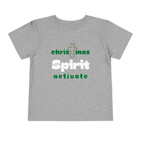Christmas Spirit Activate Christian Christmas Shirt for Toddlers Short Sleeve Tee Christian Toddler Christmas Shirt