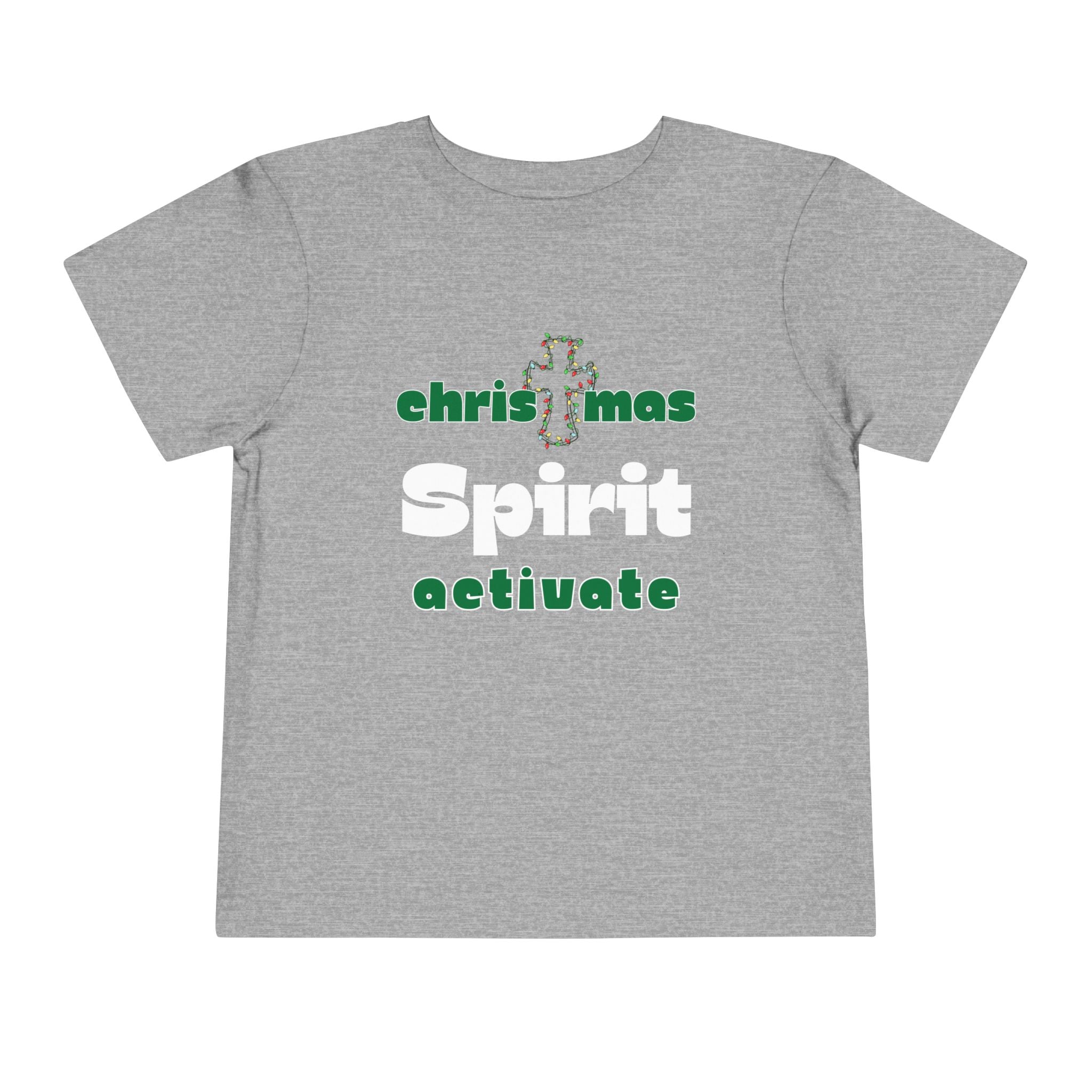 Christmas Spirit Activate Christian Christmas Shirt for Toddlers Short Sleeve Tee Christian Toddler Christmas Shirt