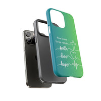 iPhone - 'Faith Love Hope' Christian Cross Protective Cover