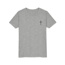 Back design - Youth Tee - "Jesus Has My Back" Cross Christian Graphic Shirt