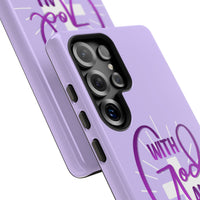 Samsung - "With God All Things Are Possible" Inspirational Purple Tough Case