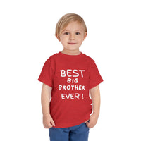 Best Big Brother Ever Toddler Tee, Cute Kids Shirt, Sibling Gift, Birthday Gift for Toddlers, Family Matching Tee, Baby Shower Present