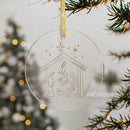 Nativity Acrylic Ornament — “O Holy Night” Christmas Tree Decoration