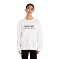 Embroidered Corinthians Faith, Hope Love Unisex Heavy Blend Crewneck Sweatshirt