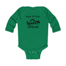 Infant Bodysuit - "Happy Birthday Jesus" Nativity Baby Onesie (Long Sleeve)