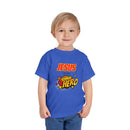 Toddler Tee - "Jesus Is My Superhero" Comic-Style Christian Shirt