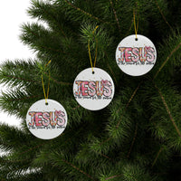 Ceramic Ornament — "Jesus Is The Reason For The Season" Nativity Christmas Tree Decoration
