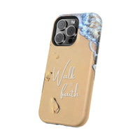 iPhone Inspirational Magnetic Phone Case, Unique Phone Accessories, Faith-Based Gifts, Coastal Vibes, Walk by Faith Design
