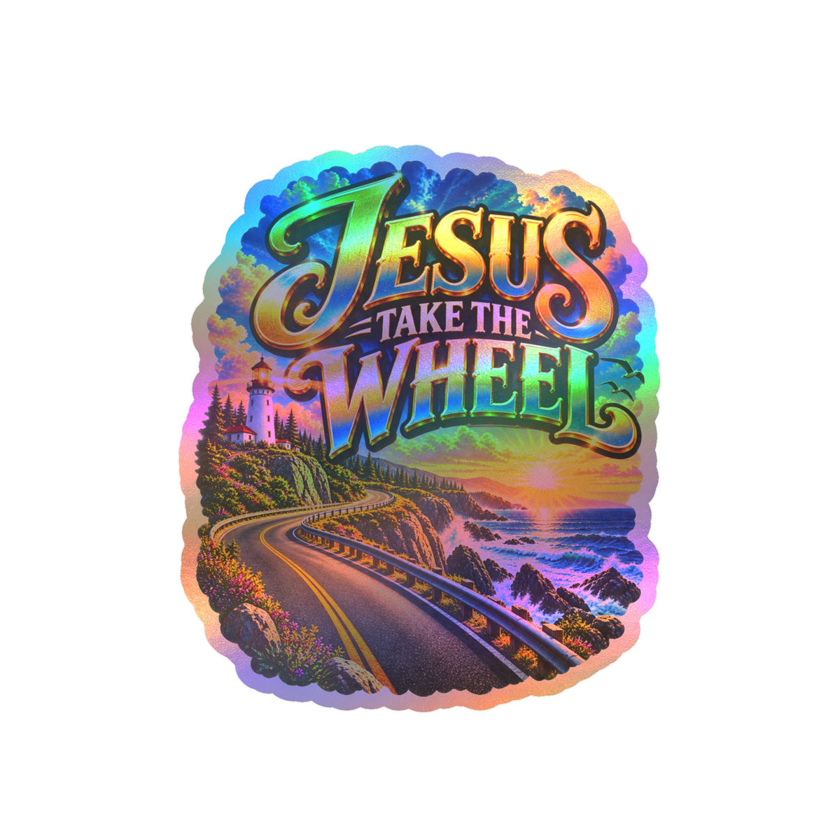 Jesus Take the Wheel – Coastal Highway Christian Vinyl Sticker