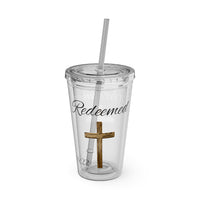 Redeemed Water Tumbler - Christian Gifts for Women Men - Faith Based Gifts