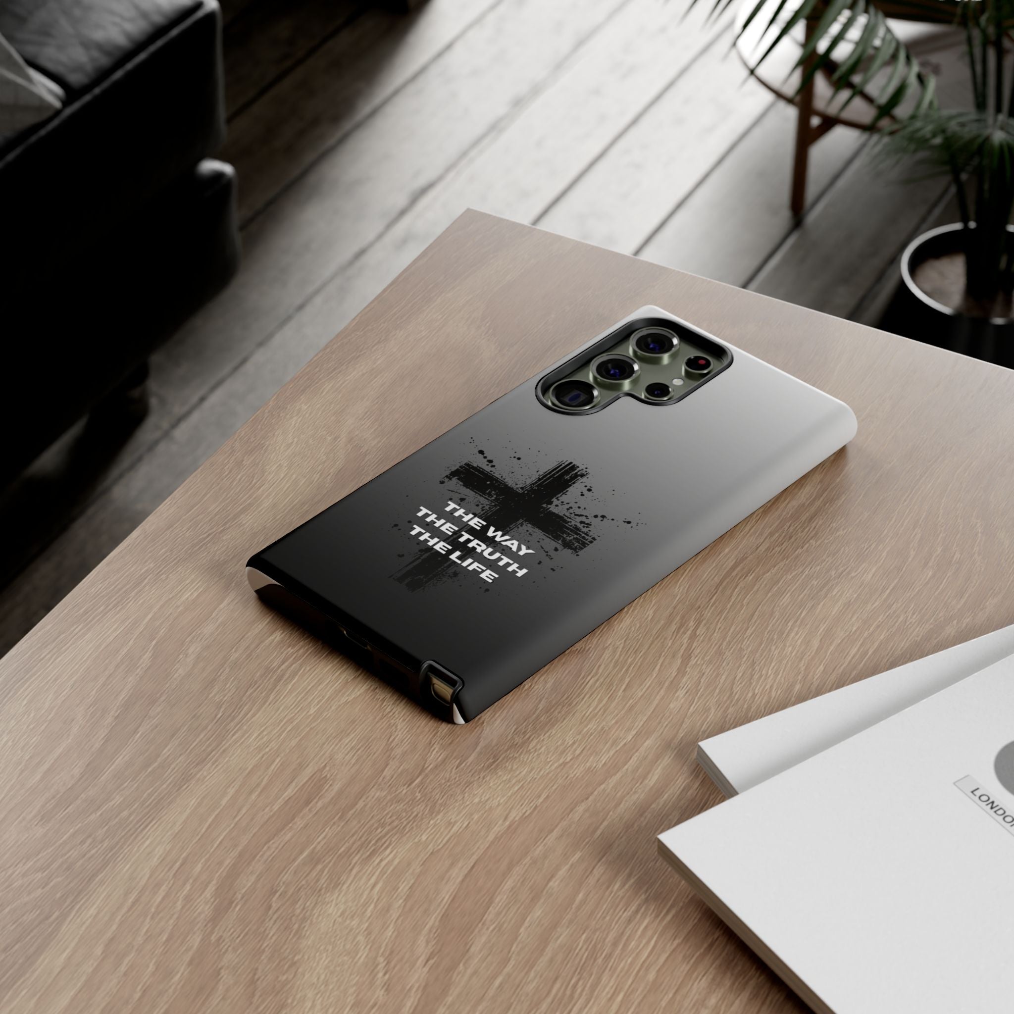 Christian Cross Phone Case — "The Way The Truth The Life" Protective Phone Cover