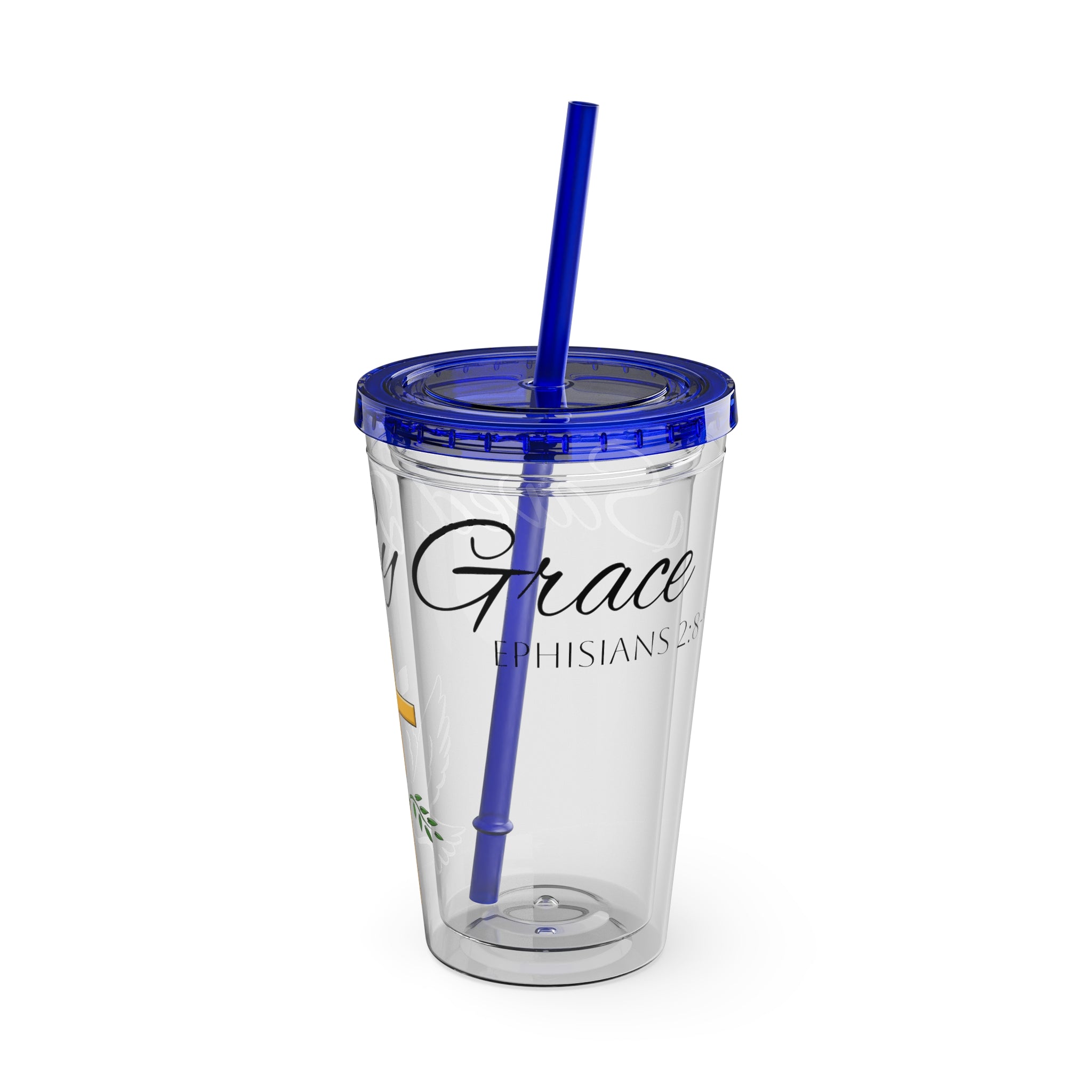 Saved By Grace Water Tumbler - Christian Gifts for Women Men - Faith Based Gifts