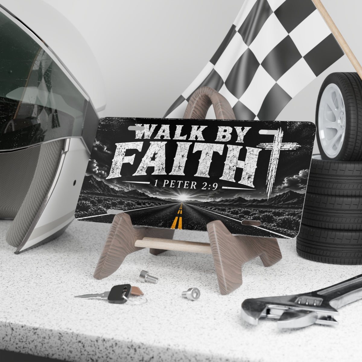 Walk By Faith Christian Vanity Plate