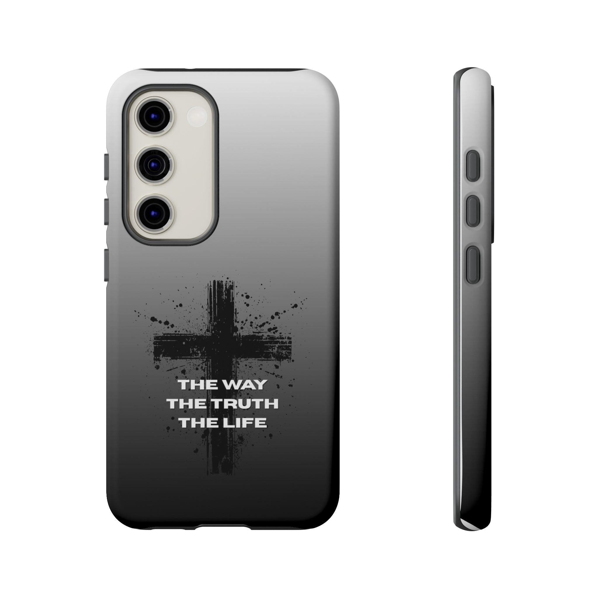 Christian Cross Phone Case — "The Way The Truth The Life" Protective Phone Cover
