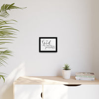 Matte Canvas Framed Print — "With God All Things Are Possible" Inspirational Wall Art