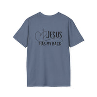 Back design - Christian T-Shirt — "Jesus Has My Back" Inspirational Faith Tee