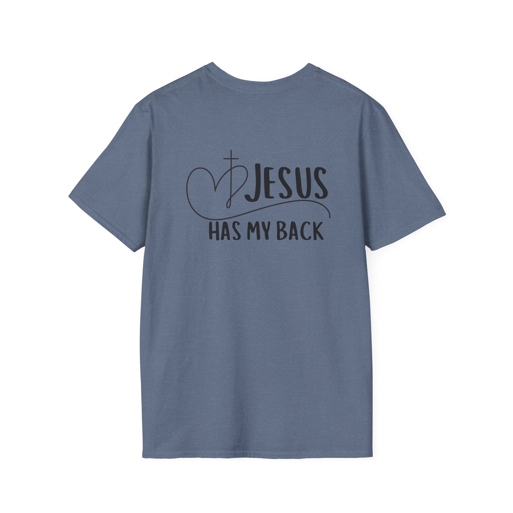 Back design - Christian T-Shirt — "Jesus Has My Back" Inspirational Faith Tee