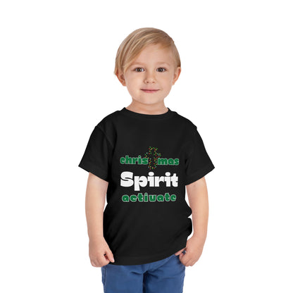 Christmas Spirit Activate Christian Christmas Shirt for Toddlers Short Sleeve Tee Christian Toddler Christmas Shirt