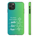 iPhone - 'Faith Love Hope' Christian Cross Protective Cover