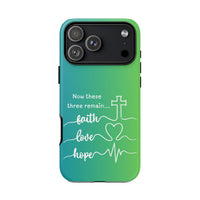 iPhone - 'Faith Love Hope' Christian Cross Protective Cover