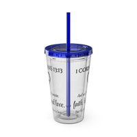 Faith Hope Love Water Tumbler - Christian Gifts for Women Men - Faith Based Gifts