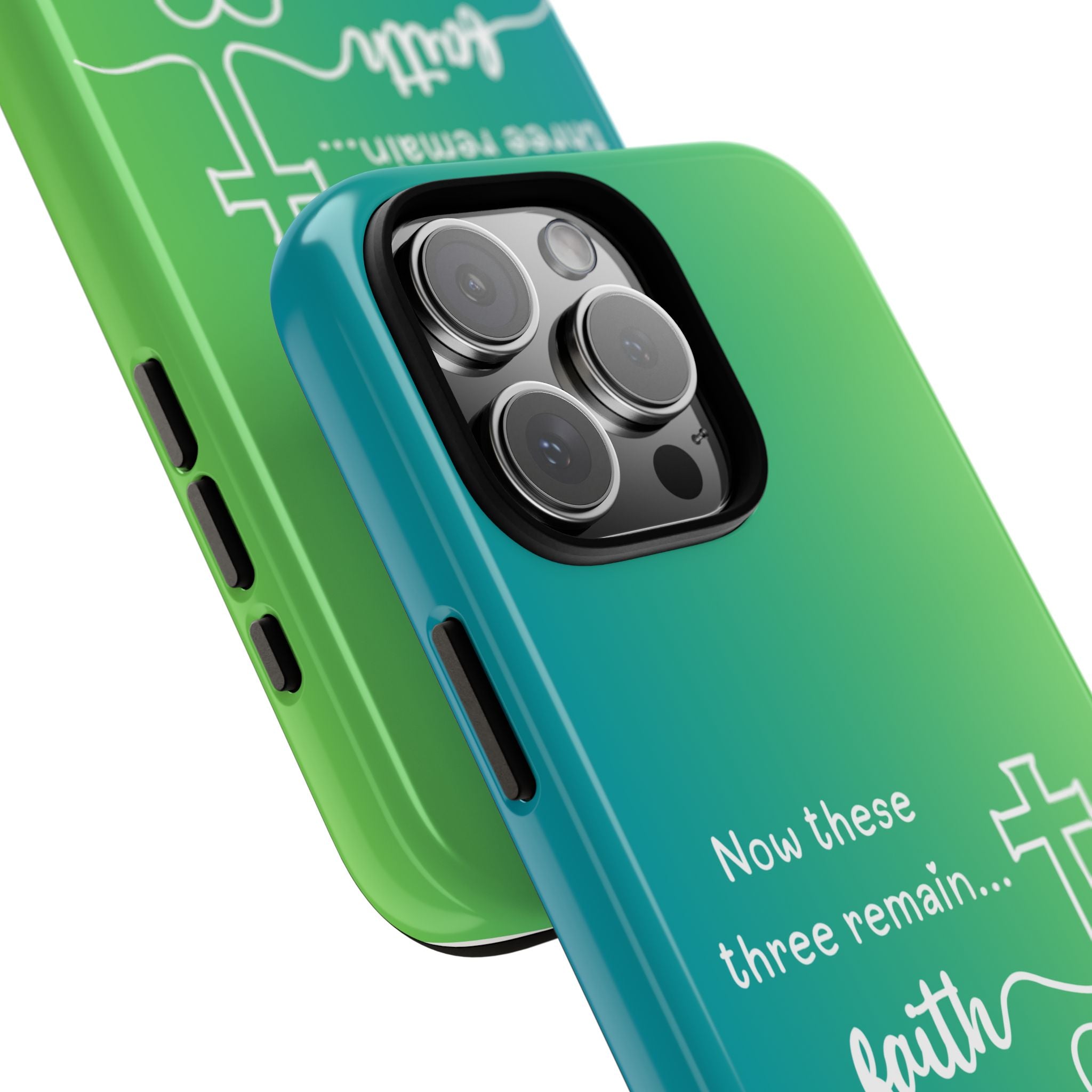 iPhone - 'Faith Love Hope' Christian Cross Protective Cover